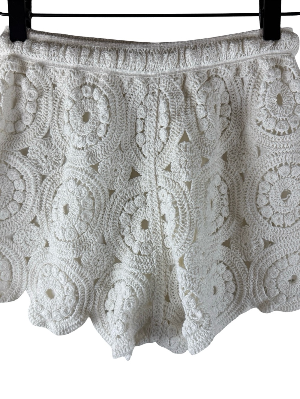 Vintage Crochet Lace Shorts White XS - Picture 3 of 5